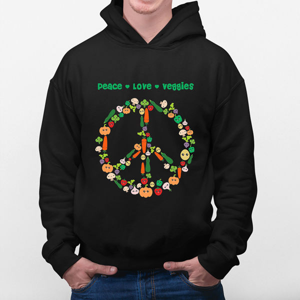 Picture of Peace, Love and veggies Hoodie