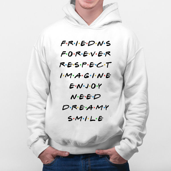 friends white hoodie