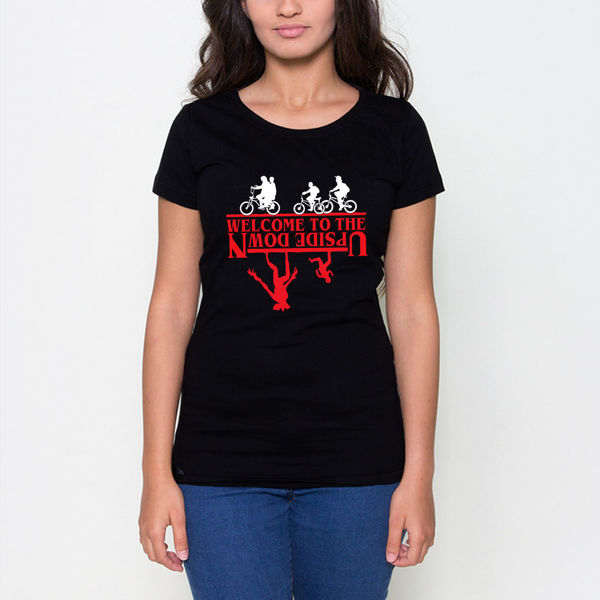 Picture of stranger things upside down female T-shirt