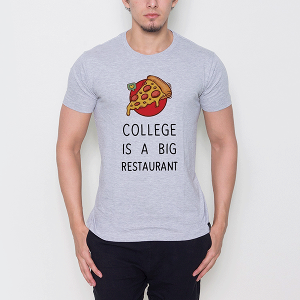 Picture of College is a big restaurant-male t-shirt