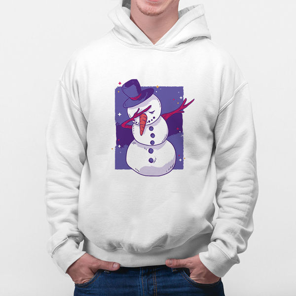Picture of christmas snowman- male hoody