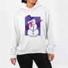 Picture of christmas snowman - female  hoody