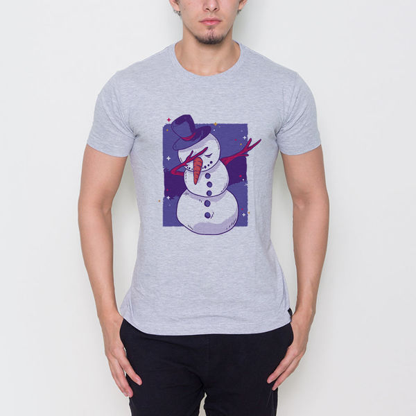 Picture of christmas snowman - male t-shirt