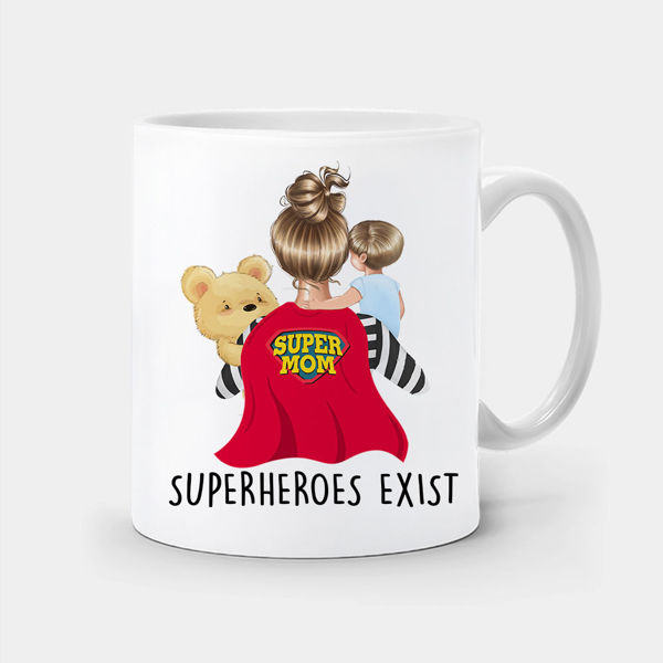 صورة superheroes exist-mug