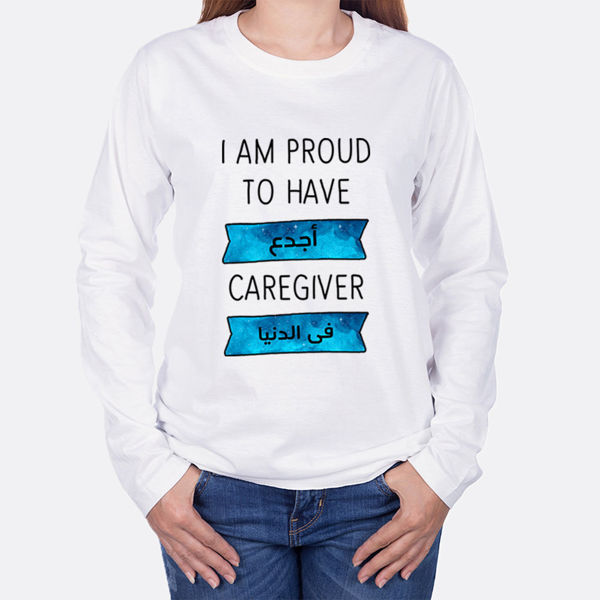 Picture of PROUD CAREGIVER FEMALE LONG SLEEVES T-SHIRT