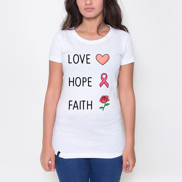 Picture of HOPE LOVE FAITH FEMALE T-SHIRT