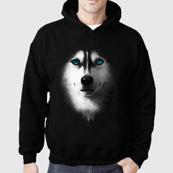 Picture of Wolf with colored eyes Hoodie