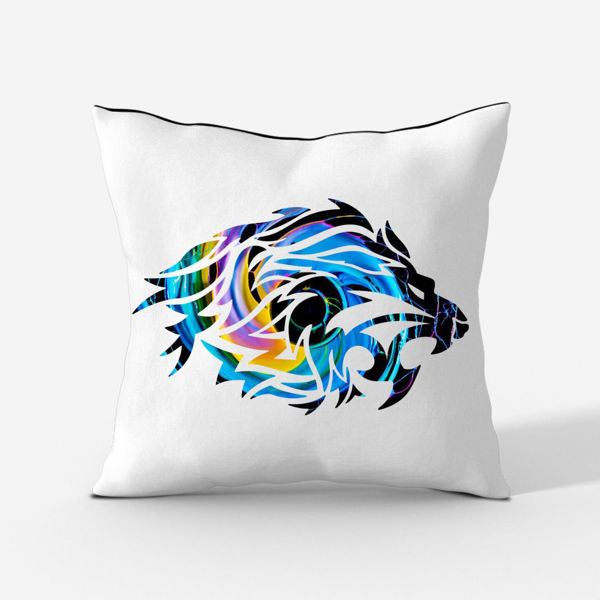 Artistic lion cushion