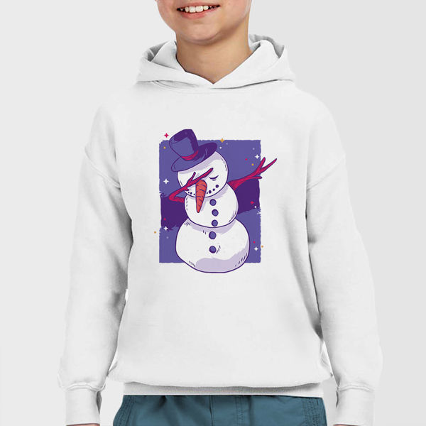 Picture of christmas snow man - boy hoody