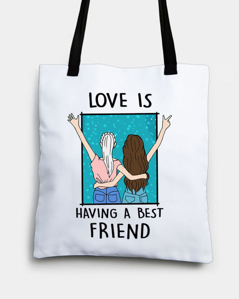 Picture of LOVE IS BEST FRIEND TOTE BAG