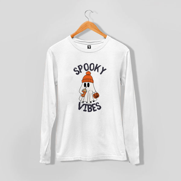 صورة Ghost Pumpkin HalloweenLONGSLEEVES -